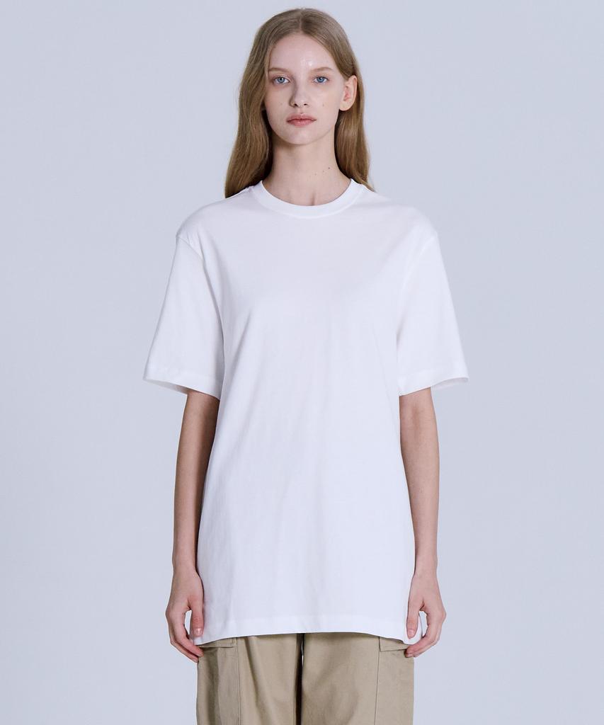 BASIC HOUSE [2Pack] Layered Oversized Short Sleeve T-Shirt Standard Length (+4Cm) 2 Pack Lats0114