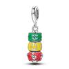 Christmas Charm Bead Charms Bead copper CZ Zircon Pendants Safety Chain Compatible With Bangle Authentic Bracelets Do It Yourself Jewellery Gift