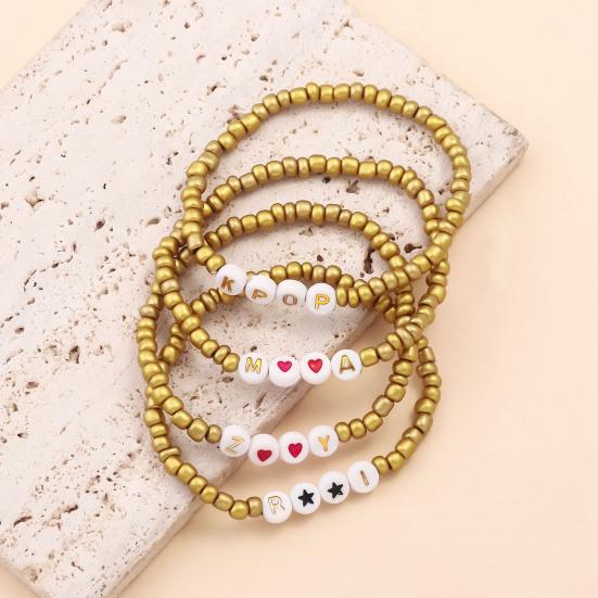 Korean Pop DIY Bracelet Anime Inspired Bracelet Adjustable Stretch Bracelet with Cute Charms Gift for Fans Men Women