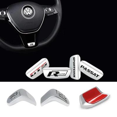 2025 Hot 3D Aluminum Alloy Rline Emblem Car Steering Wheel Sticker Accessories For Volkswagen GTI Polo Golf Passat Scirocco Jett