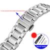 Solid Stainless Steel Watch Strap Universal Watch Chain Butterfly Clasp Watch Bracelet 12 14 13 15 17 18 19 20 22mm