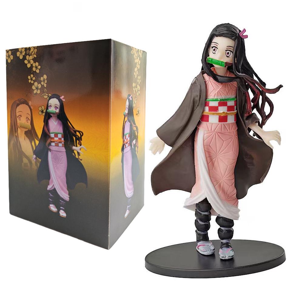 Slayer Anime Kimetsu No Yaiba Figure Kamado Tanjirou Action Figure Agatsuma Zenitsu Nezuko Warrior Pvc Model Toys