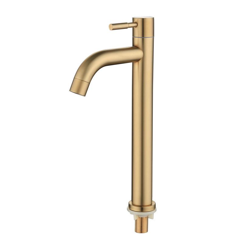 Modern Minimalist Stainless Steel Bathroom Sink Faucet With Single Handle For Home Use