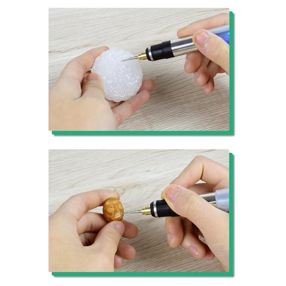 1X Akku-Elektro-Mini-Bohrschleifer Gravurstift Variable Drehzahl Rotationswerkzeug