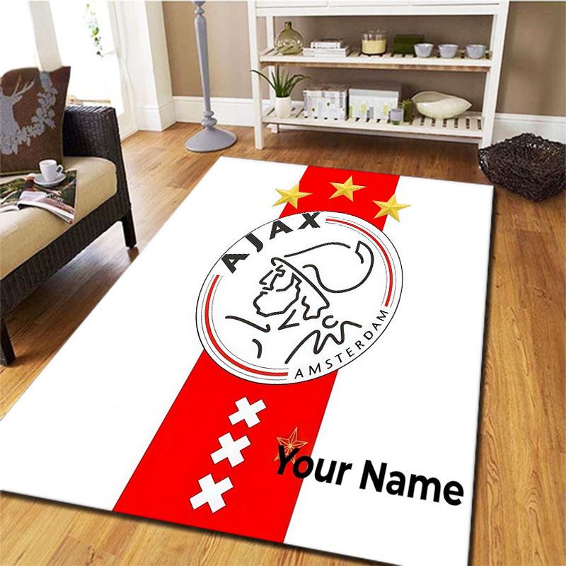 AFC Ajax Koberec s vlastným menom pre obývaciu izbu, spálňu, domácnosť, dekoráciu pohovky, Detská protišmyková podložka na podlahu