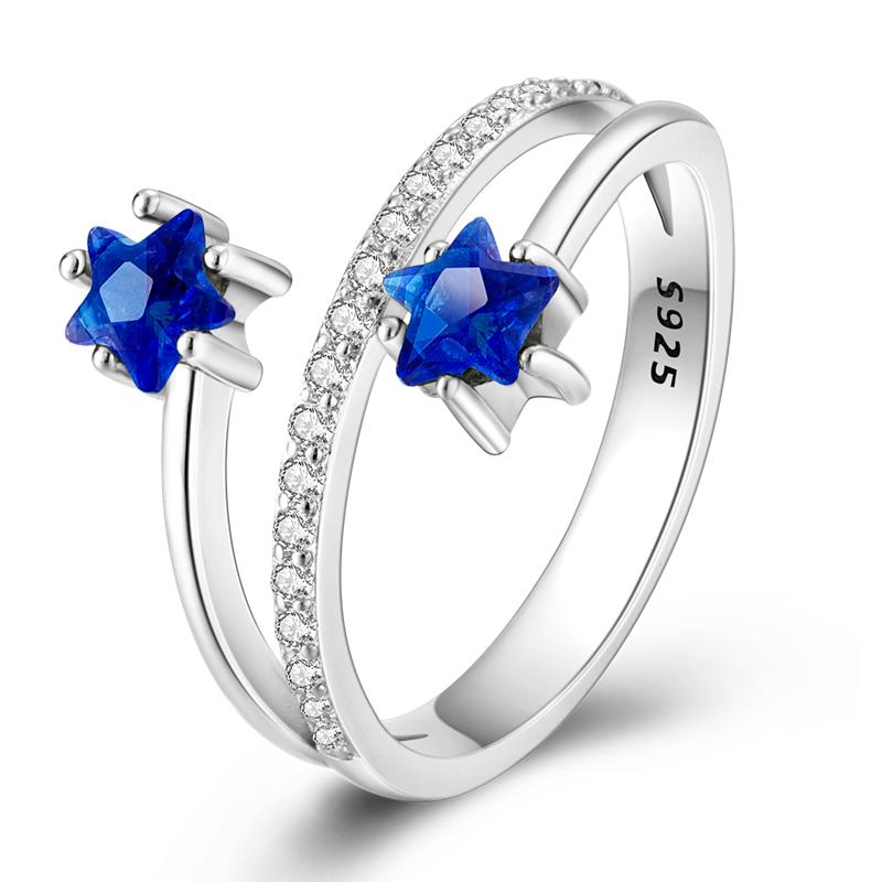 925 Sterling Silver Rings Sparking Colorful Zirconium Ring Popular LOVE Wedding Rings for Women Engagement Jewelry Anniversary