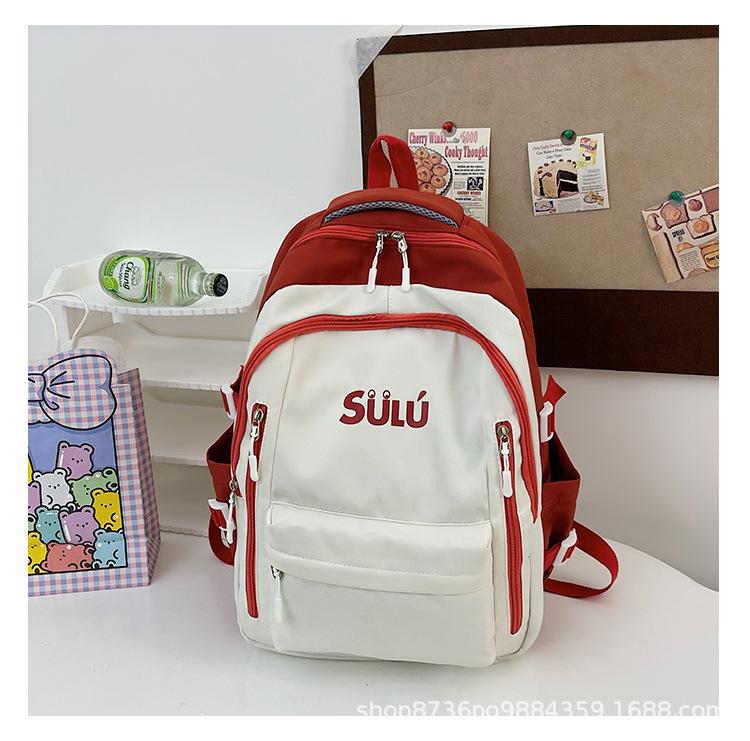 Schoolbag new trendy middle school girls schoolbag ins Mori Korean version fashionable high-value large-capacity lightweight backpack