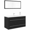 Washbasin Cabinet In Black Oak Look 90 X 45 X 1.5 Cm