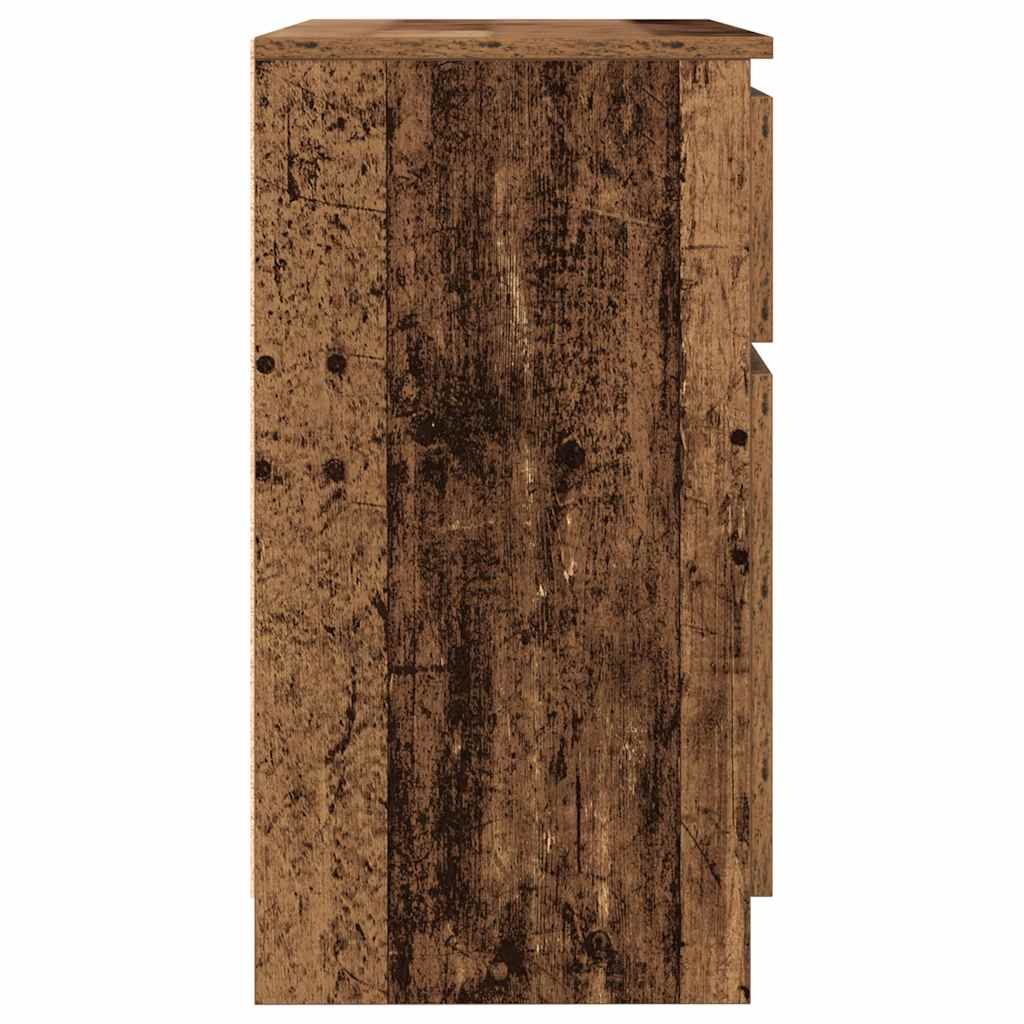 Sideboard with Drawer Rustic Wood Look 71 X 35 X 65 Cm Engineered Wood