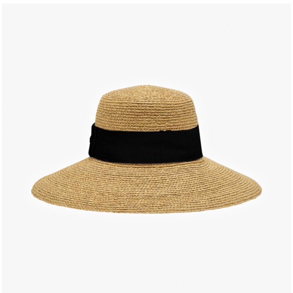 Chapeau Canotier Helen Kaminski Chapeau Seau Naturel Noir Ntbk Hat51545