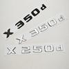 3D ABS Bil Logo X250d X350d Emblem för Mercedes Benz Bil Baklucka Märke Krom Svart Bokstäver Klistermärke Tillbehör GP5
