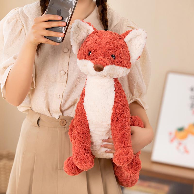 Niedliche Fuchs-Puppe Plüschtier Geburtstagsgeschenk für Kinder und Mädchen Beruhigende Schlafpuppe