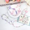 Bowknot Pink Bead Love Bow Pendant Plastic Bowknot Y2K Phone Lanyard  Ornament
