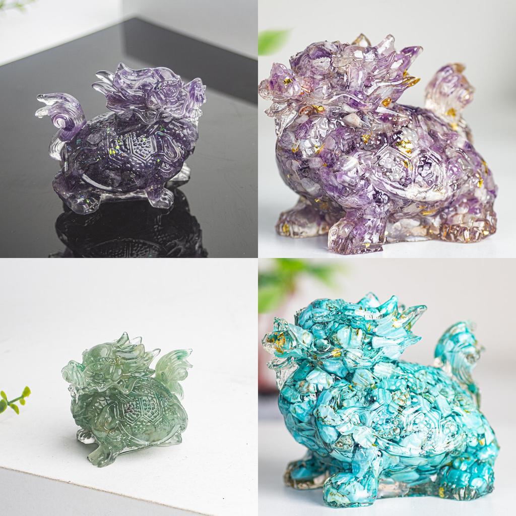 Kristallen Schildpad Hars Decoratie Met Handgemaakte Edelsteen Voor Huis Woonkamer Cadeau