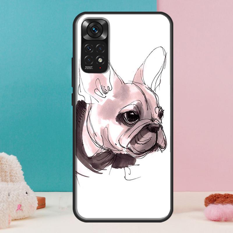 Cute French Bulldog Case For Xiaomi Redmi Note 14 13 Pro 12 11 9 10 9S 10S 11S 12S Redmi 14C 13C 10C 12C Cover