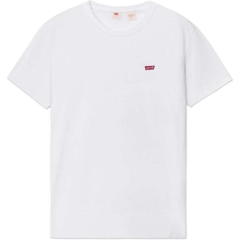 Levis Summer Casual Crew Neck Short Sleeve T-Shirt Unisex Tops White 002U3-0000