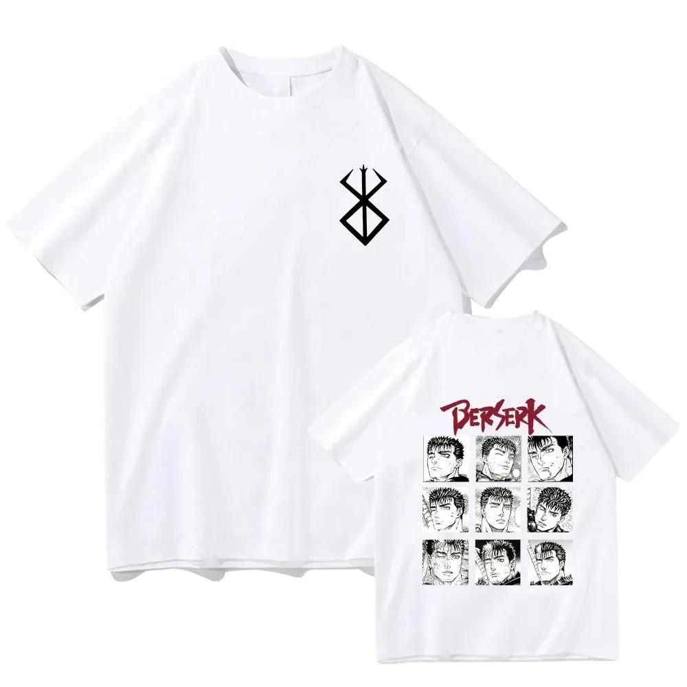 Berserk T-Shirts Guts Lustiges T-Shirt Herren Cooles Manga Grafik T-Shirt Japanischer Anime Frauen Baumwolle Manga Hip Hop Oberteile Tees 71829