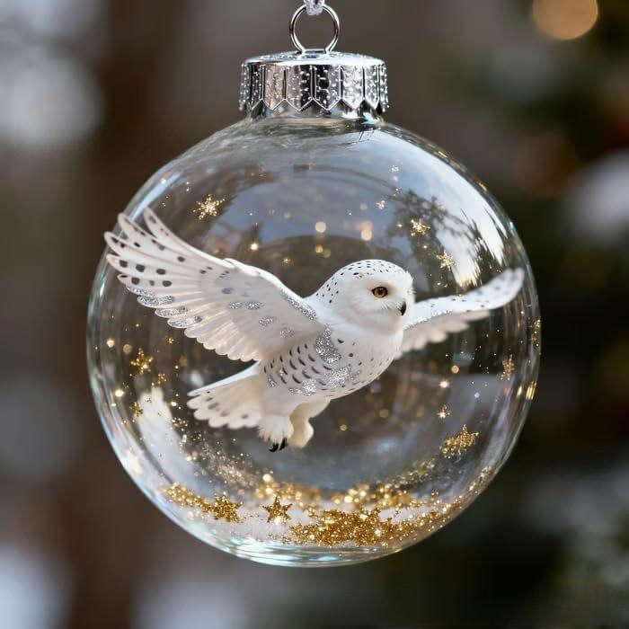 Natures Vogels Kristalglas Kerstboomversiering Set Met Kunststof Materiaal Voor Feestelijke Decoratie