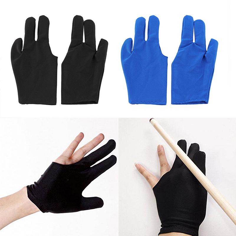 Professional 3 Finger Nylon Billiard Gloves Pool Cue Shooters Snooker Gloves