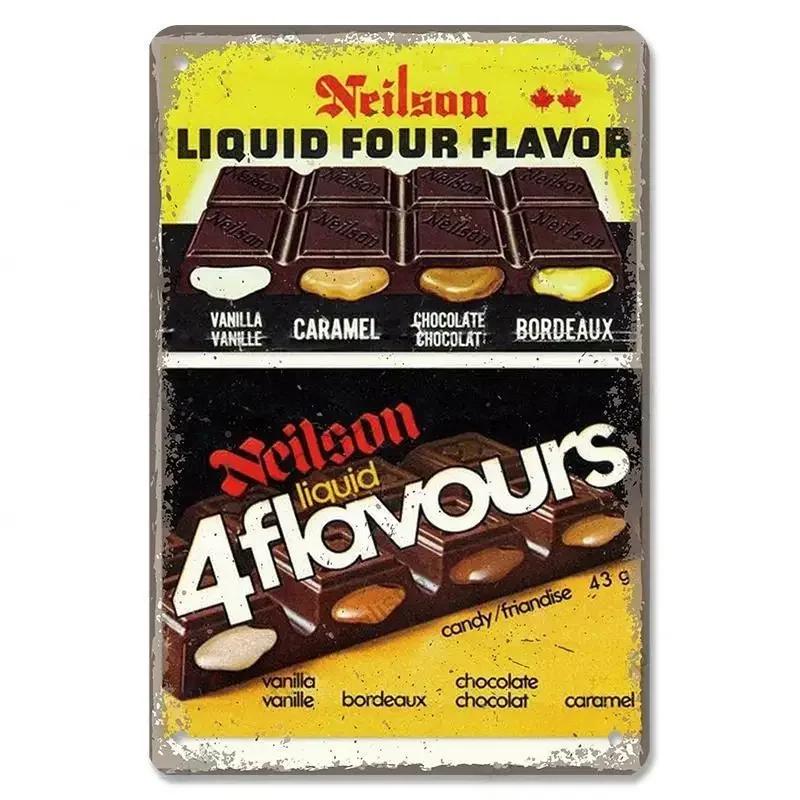 Vintage Schokoladenkuchen Metallschild Leckeres Dessert Blechschild für Café Bäckerei Retro Wanddekor Heimdekor Poster P