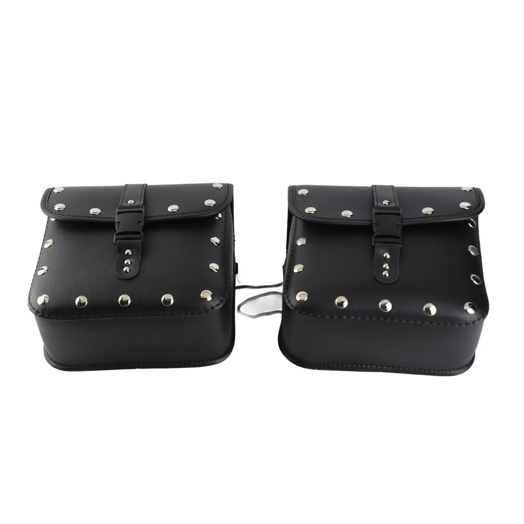 1 Paar Motorrad Satteltaschen Stilvolle PU Leder Seitentaschen Universal Gepäckaufbewahrung Organizer Satteltasche Werkzeugtasche
