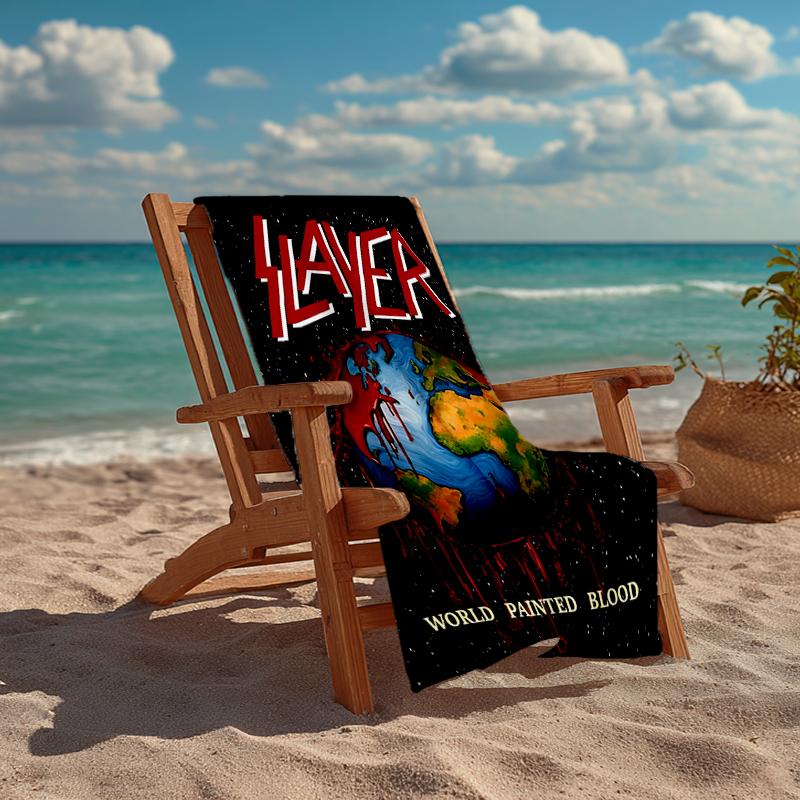 Slayer Blood Dripping Fashion Beach Towel: Ideal for Summer Adventures Soft, absorbent and quick drying suitable for swimming and bathing