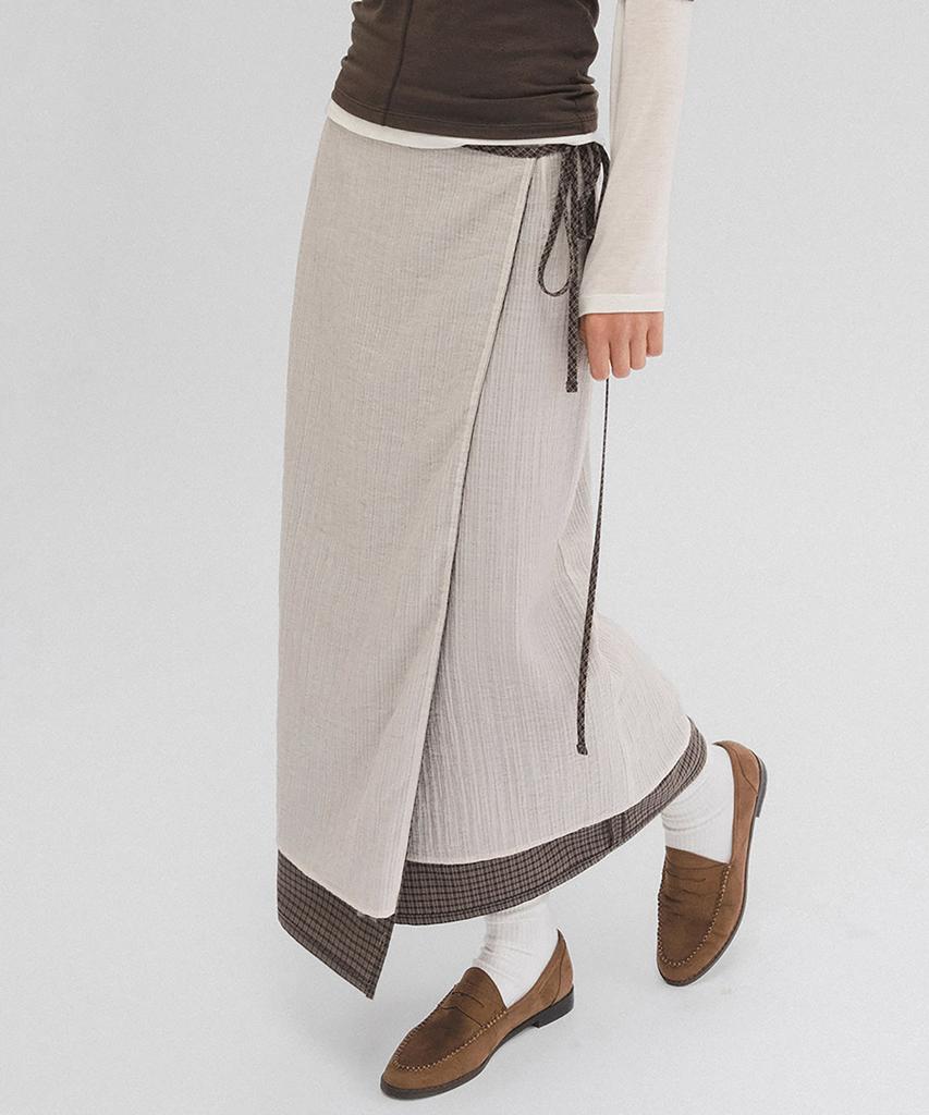 Annies Baron Reversible Check Skirt (Brown)