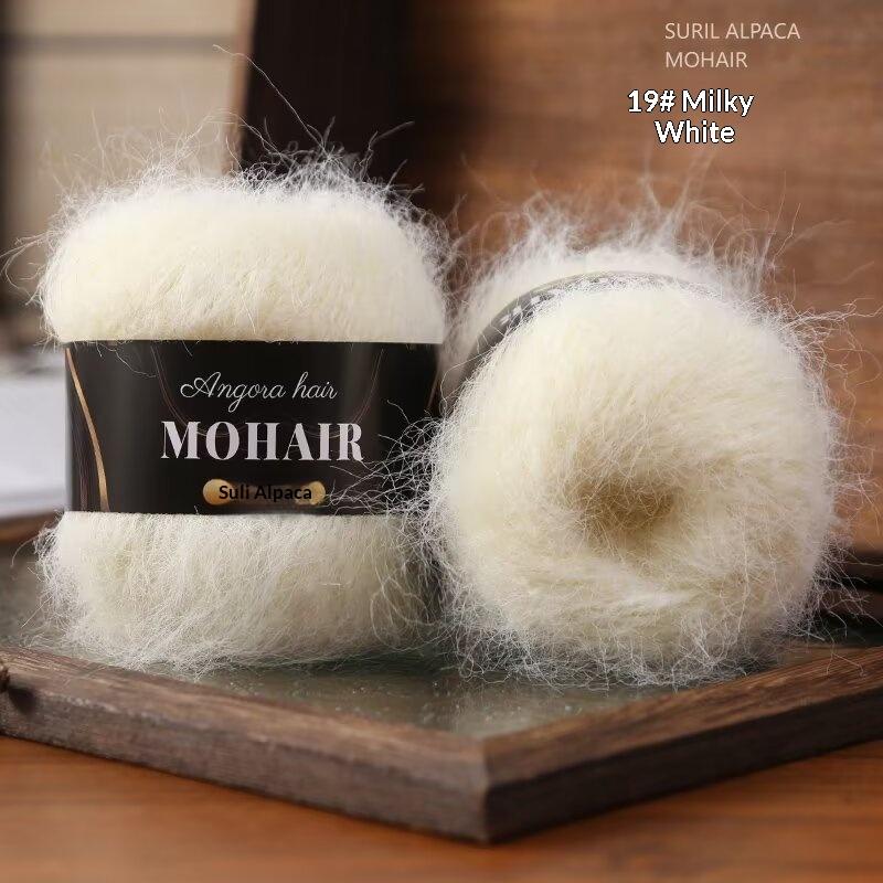 2Pcs Multi-Colored Alpaca Mohair Gradient Dyed Mohair Hand-Knitted Medium-Thick Pattern Baby Wool Shawl/Blanket