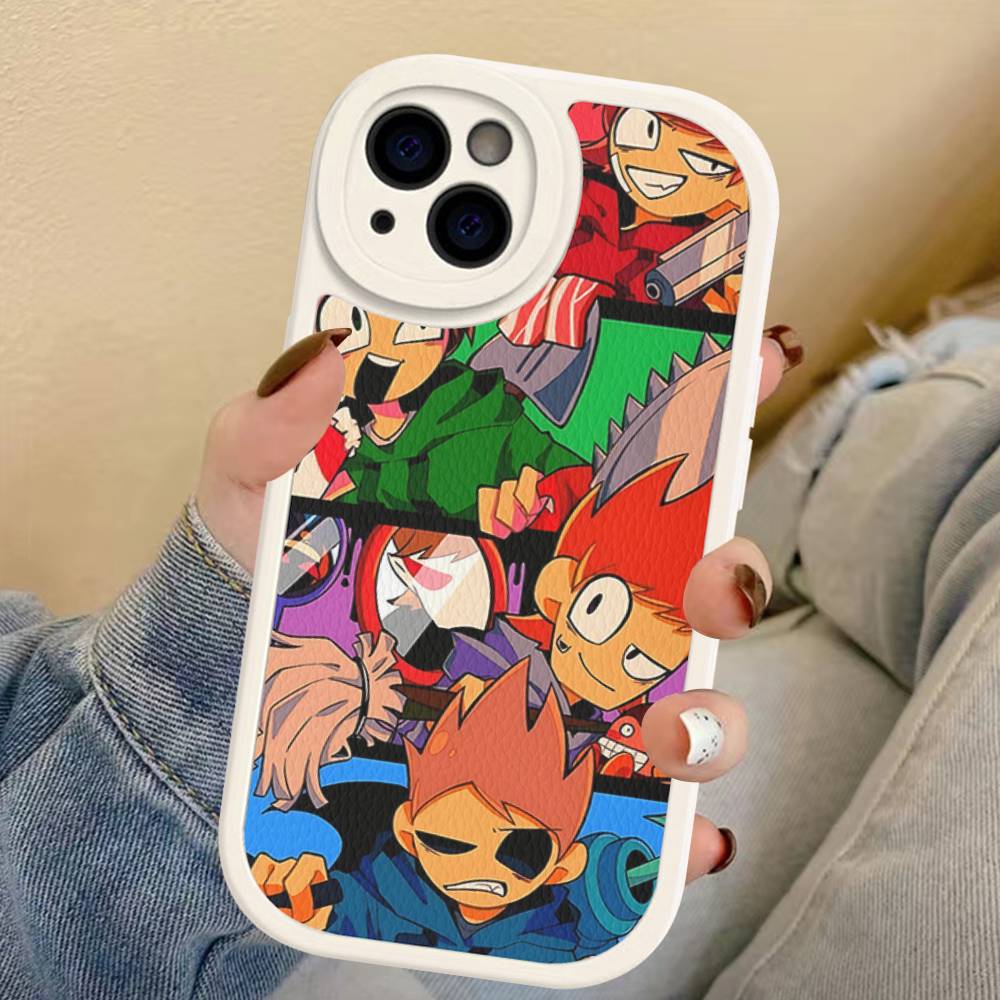 Cartoon Cute E-Eddsworlds Phone Case For IPhone 16 15 14 11 12 13 Pro Max Plus Back Leather Shell