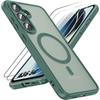 Protective Case - BOOLING - for Samsung Galaxy A36 5G - Night Green - Shockproof - 2 Tempered Glasses