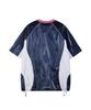 PHYPS MOTORCYCLE Glosy Nylon V Neck Short Sleeve Navy