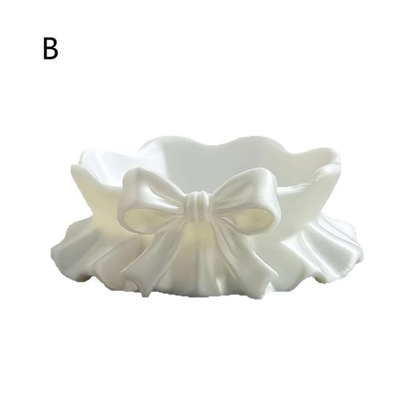Bow Shaped Jewelry Storage Tray 3D Design for Rings Earrings Decorative Organizer for Living Room Bedroom Tabletop