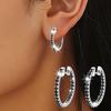 Exquisite Hoop Earrings Black Stone Earrings for Women Hoop Earring Jewelry