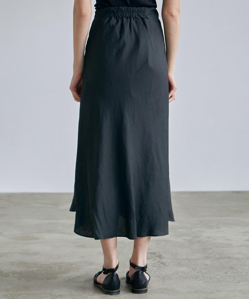 Nigaennikol Satin Long Skirt_Black