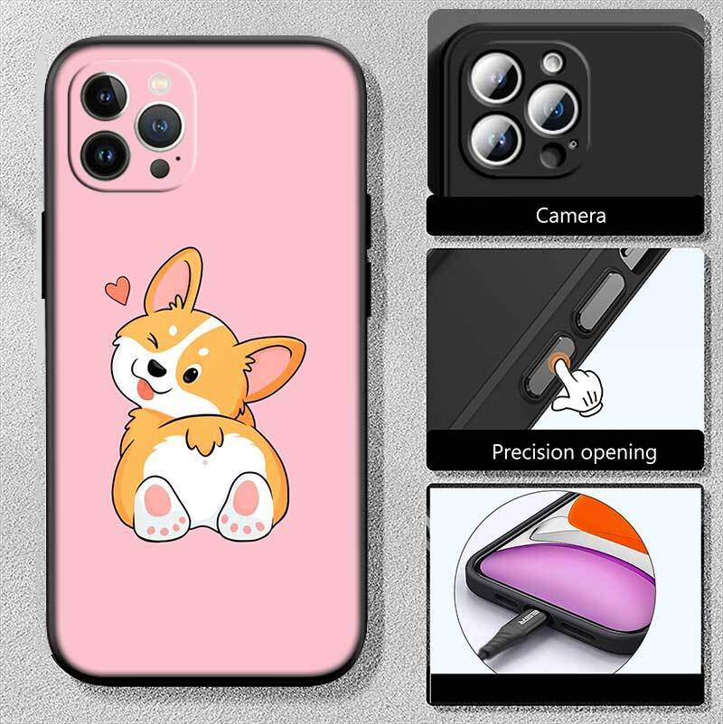 Cute Corgi dog Case for Samsung M55 M35 M15 A02 A05S A05 A06 A15 A12 A13 A10 A16 A20 A22 A24 A25 A30 A31 A32 A33 A35 A42 A50