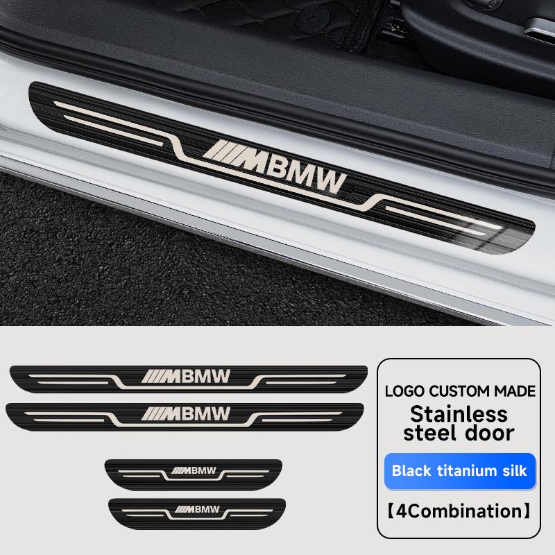 Car Stainless Steel Door Sill Pedal Welcome Scuff Plate For BMW M Performance F30 F20 F10 F18 F22 F01 X3 X4 F06 M3 M5 Accessorie Gam00