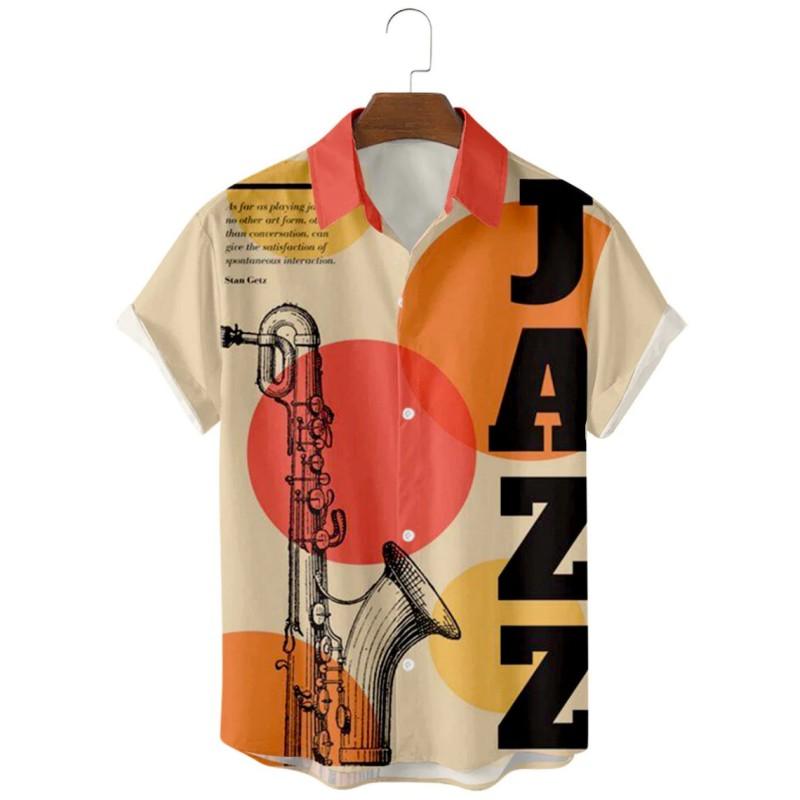 Hawaiian Men's Shirt Cat Printed Short Sleeve Tops Beach Vacation Sunset Harajuku Clothing Unisex Style Shirts