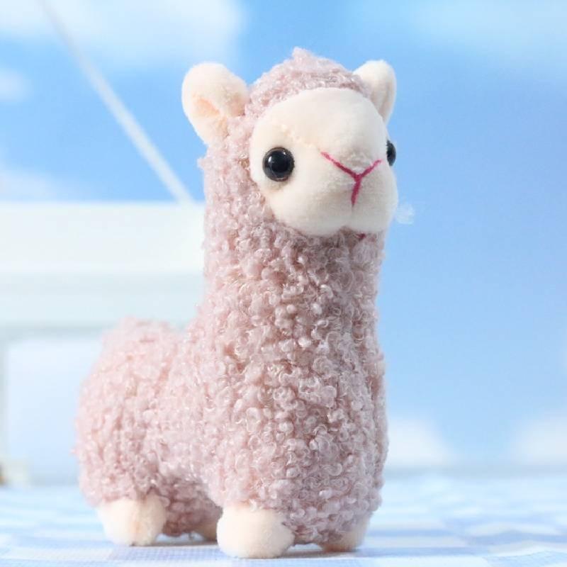 Cute Fluffy Sheep Plush Toy Keychain With Soft Pp Cotton Stuffing In Three Colors