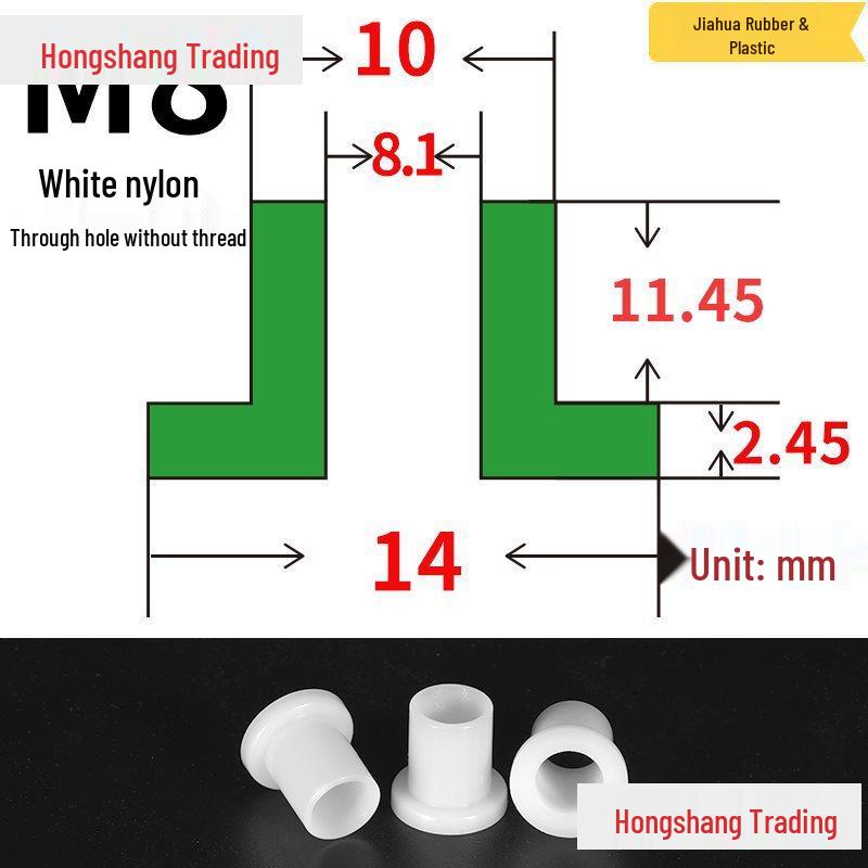Step T-Shaped Nylon Insulating Bushing Washer, M3-M35 Thread Protection Spacer