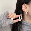 Fashion Vintage Gold U Earrings For Women Metal Earing Jewelry Trending New Korean Silver Oval Hoop Earrings