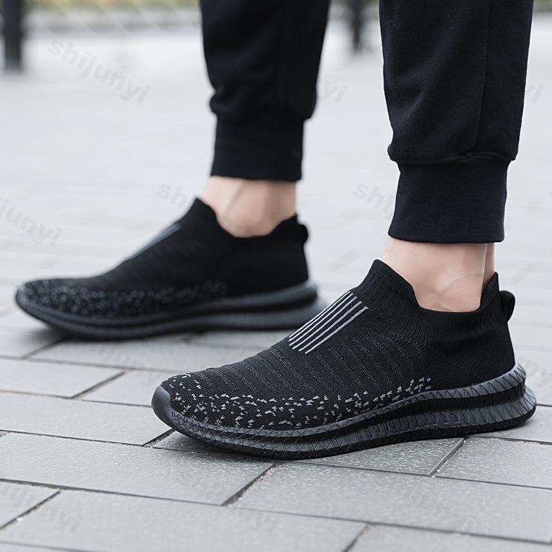 Fashion Men's Sneakers Autumn Men Shoes Breathable Comfortable Running Shoes Tenis Outdoor Slip on Walking Sneakers Sock Jogging Shoes