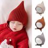 Solid Color Baby Knitted Hat Warm Infant Bonnet Soft Toddler Beret Cap