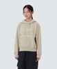 Women'S Lettering Semi-Crop Hoodie (S25Fwfhd63) Beige