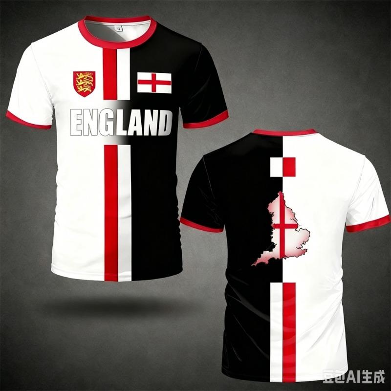 England Soccer Jersey Men S Sports T Shirt Family Style Casual for Adults Kids Sportswear for Sports Fitness Training