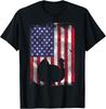 US American Flag Turkey Vintage Thanksgiving Patriotic Gift T-Shirt
