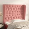 Vidaxl Wingback Headboard, Pink, 103X23X118/128 Cm, Velvet