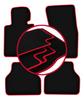 Velour Floor Mats with Red Edge For: BMW 7 E65 Sedan (2001-2008)