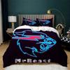 Housse de couette Mr Beast Ensemble de literie Housse de couette Éclair Léger Chat Doux 3 Pièces Avec Fermeture Éclair