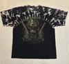 Skull Shirtz Vtg Y2k T-Shirt Herren Größe 2XL Totenkopf Revolver Tie Dye Nieten