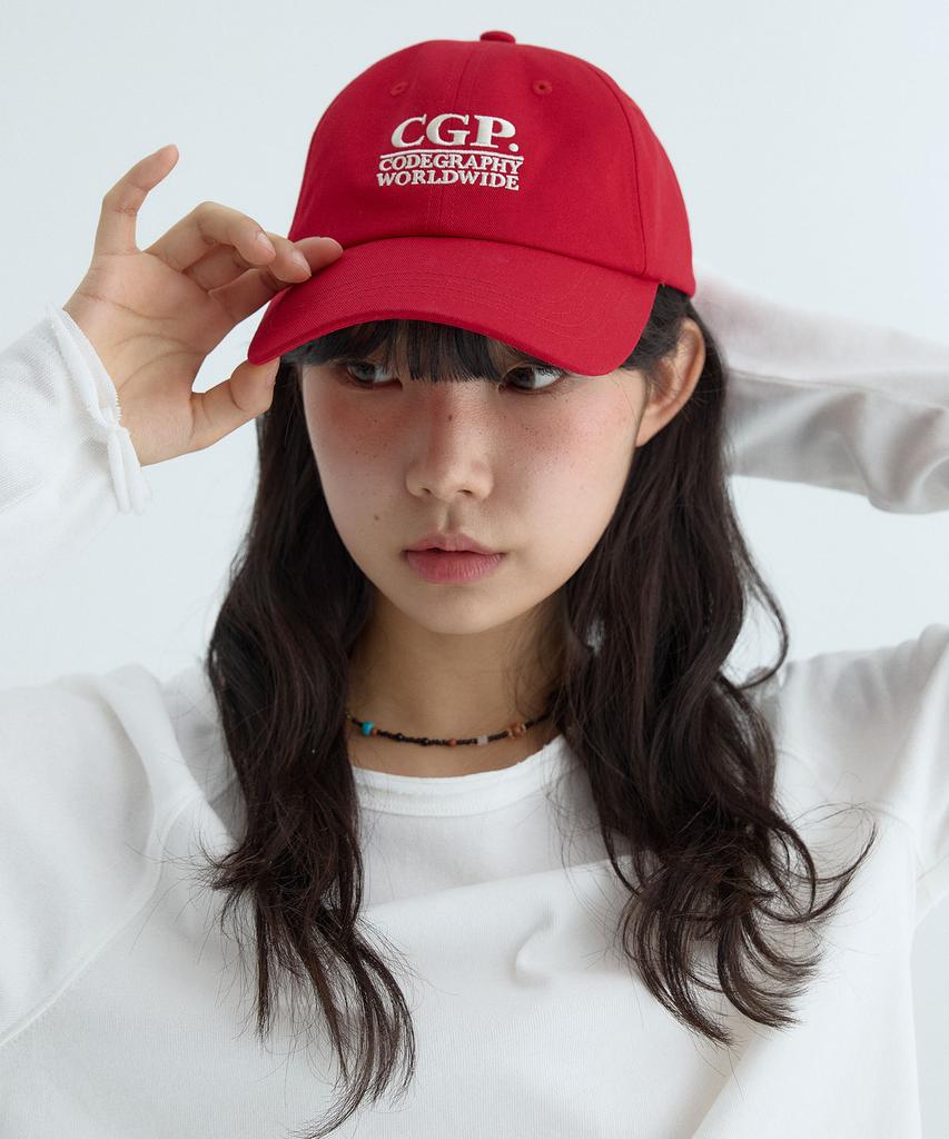 CGP Square Logo Ball Cap - Red